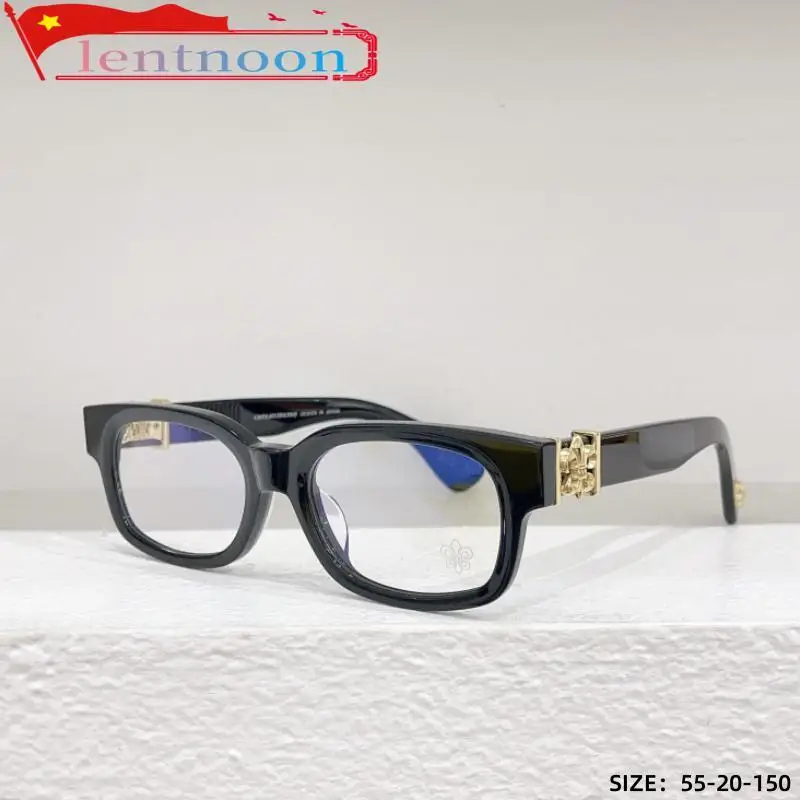 2024 Black Classic Women's Glasses Frame Men's Acetate Retro Personality Fashion Myopic Prescription Anti-blue Luxury Glasses