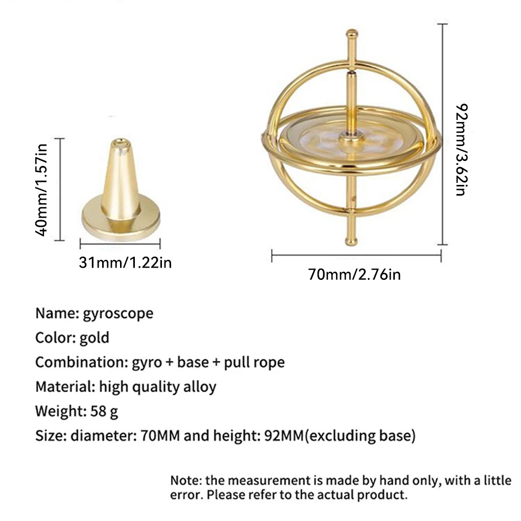 Металлический ручной гироскоп, научный образовательный гироскоп, самобалансирующиеся игрушки