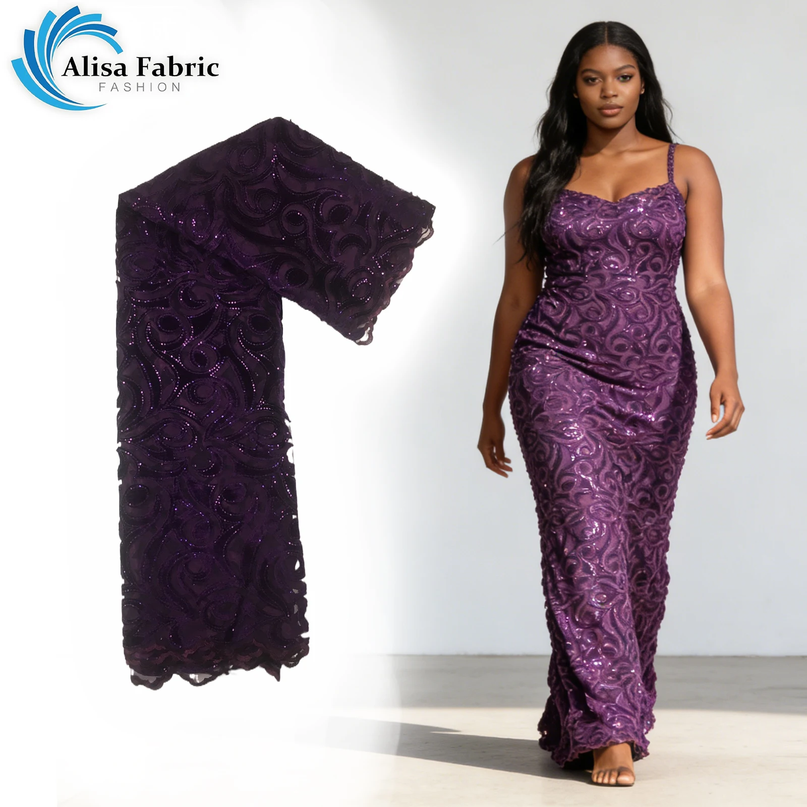 

Французская тюлевая кружевная ткань, 5 ярдов, нигерийское кружево с вышивкой, африканская кружевная ткань, высококачественный сетчатый материал, роскошные пайетки для вечеринок I9