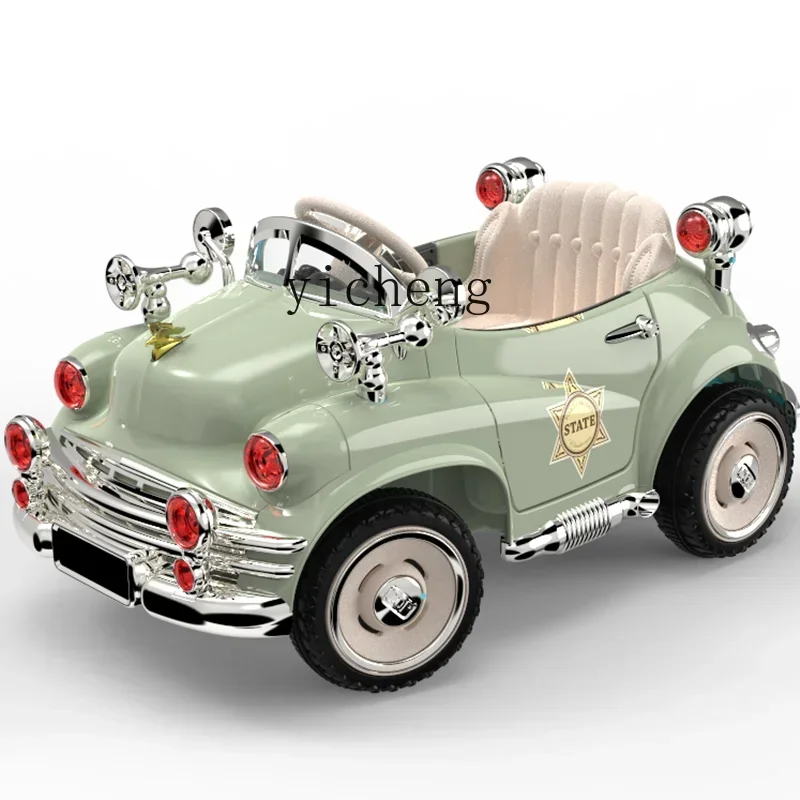 Children's Electric Car Four-Wheel Remote-Control Automobile Toy Car Can Sit Baby's Stroller
