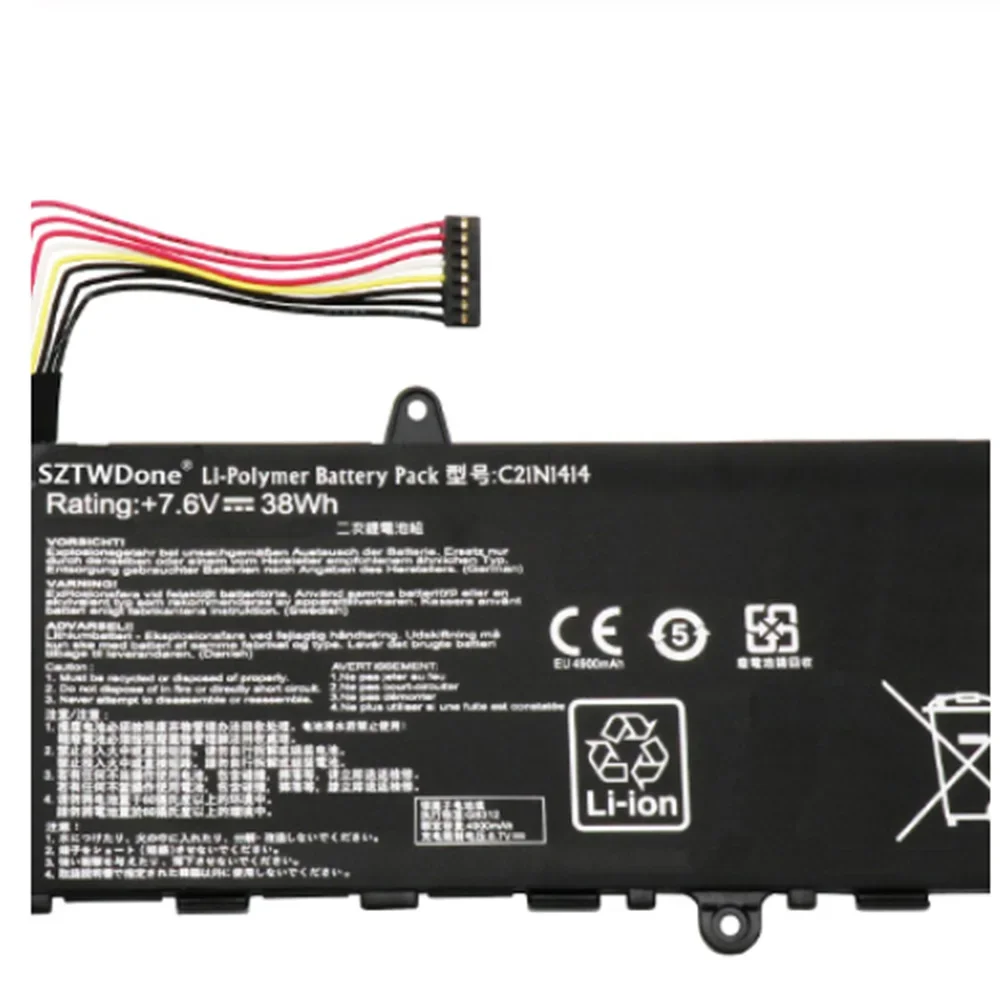 7.6V 38Wh C21N1414 ORIGINAL Laptop Battery For ASUS EeeBook X205T X205TA X205TA-BING-FD015B 11.6"