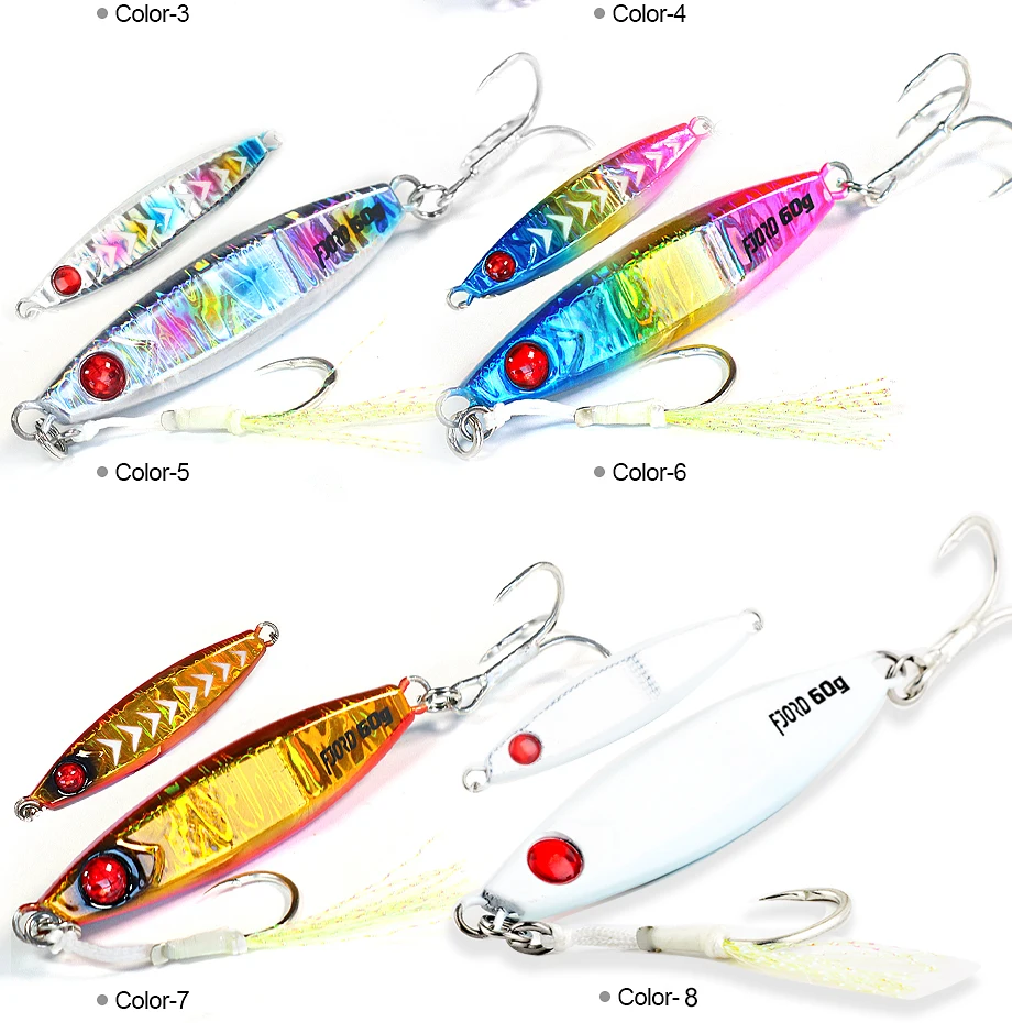 FJORD Rassel Metall Jig Angelköder 40g 60g 80g Nachtlicht Jigging Shore Casting Swimbait Neu 2023 Meer Salzwasser Angelgerät – Detail 7