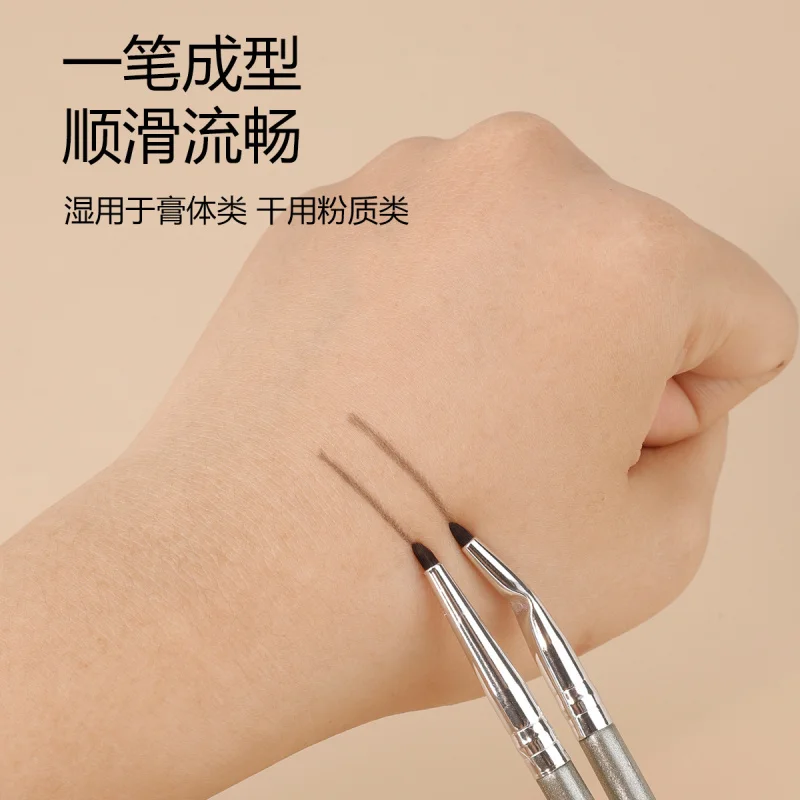 New Angled Eyeliner Precision Right Angle Concealer Brush Under Eye Lines, Tear Troughs, and Eye Details