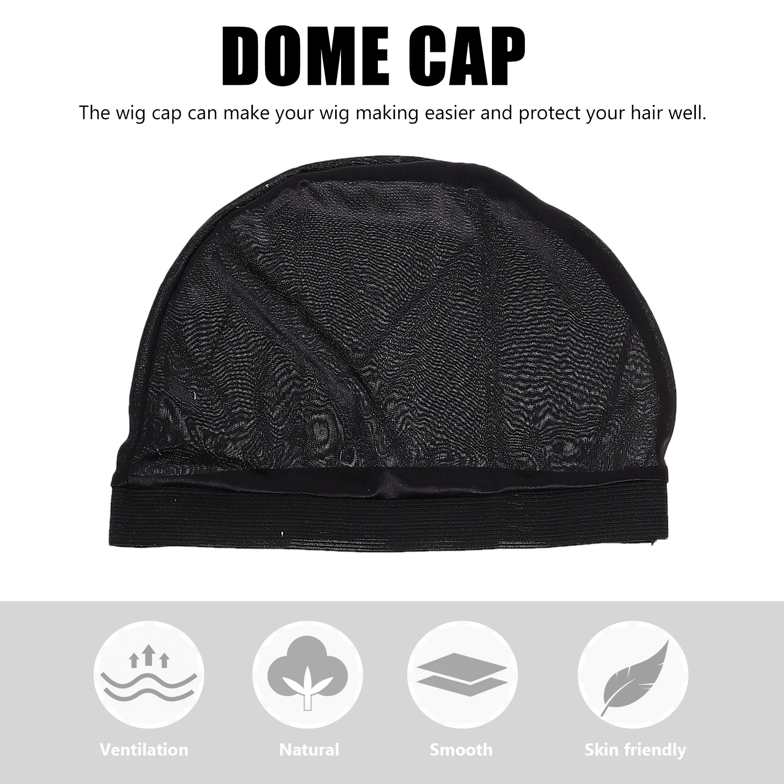 

4pcs Elastic Hat Breathable Colorful Stocking Caps Stretch Dome Cap For Wigs Liner Comfortable Hair Protection Easy