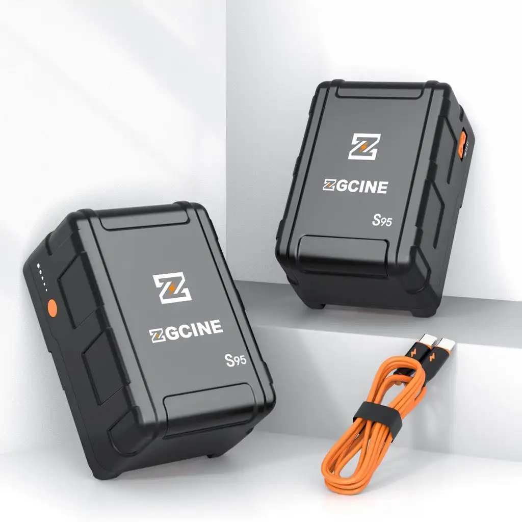 ZGCINE ZG-S95 V Mount Battery 6600mAh Power Bank Li-ion Batteries For Sony/Photo/Studio/LED Video Light V Lock Battery