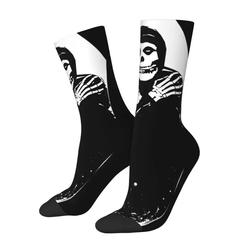 Misfits Skull Men Women Male Crew Socks Unisex Cool Non-Slip Funny Horror Punk Rock Crazy Socks