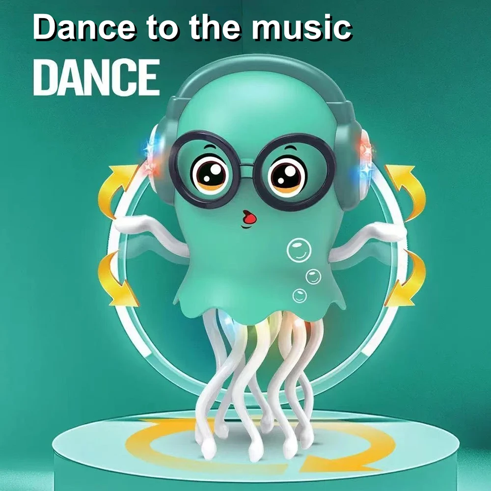 Auto Avoided Obstacle Dancing Octopus Educated Jellyfish Toy Cartoon Interactive Electronic Pet with Music Light Home Decor Gift
