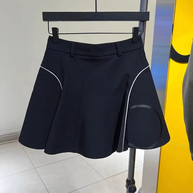 Clearance Sale-Ladies A-Line Color Block Golf Skort Quick Dry Slimming Versatile Outdoor Sports Golf Skirt