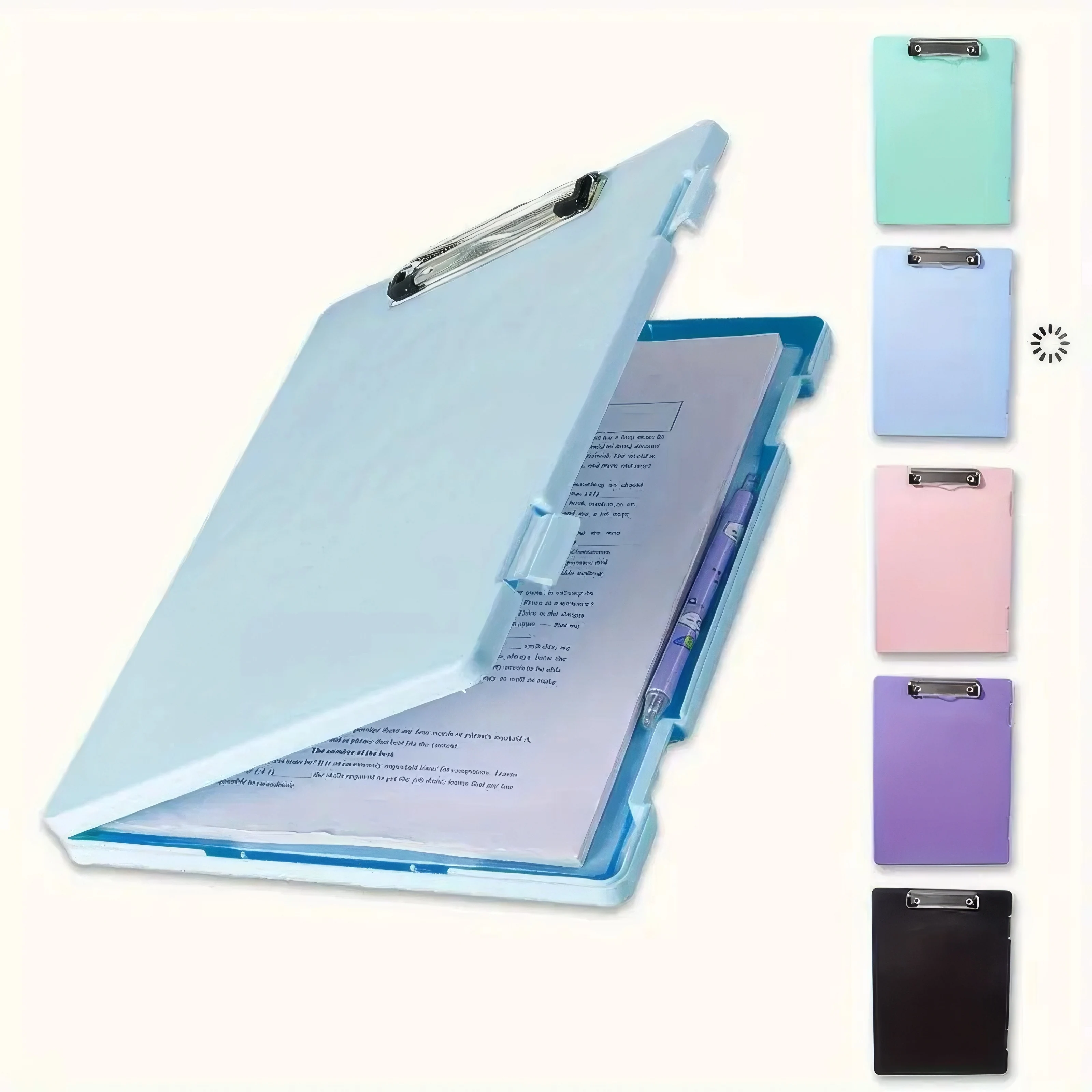 

Pastel File Box & Clip Folder Set – 4 Colors