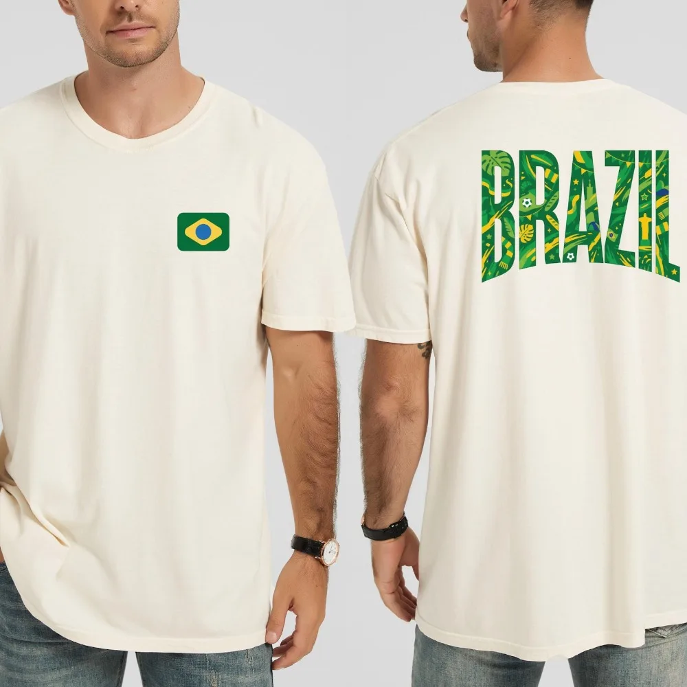 Brazil 2026 Soccer Fan Shirt Brazil Creative Design TShirt Green Yellow Sports Graphic Tee Brazil Supporter Shirt Men Women Tops