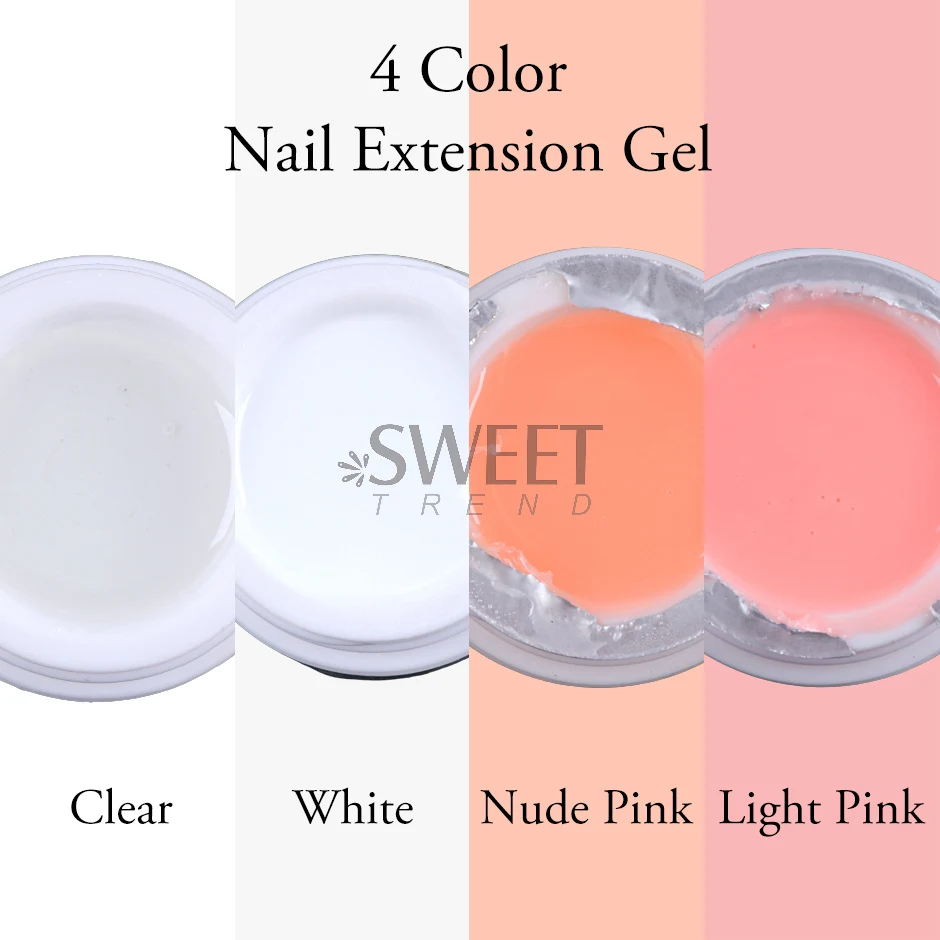 Acrylic Extension Nail Gel Quick Building Polish Nude Pink Clear French Finger Prolong Semi Permanent Construction Manicure Tool