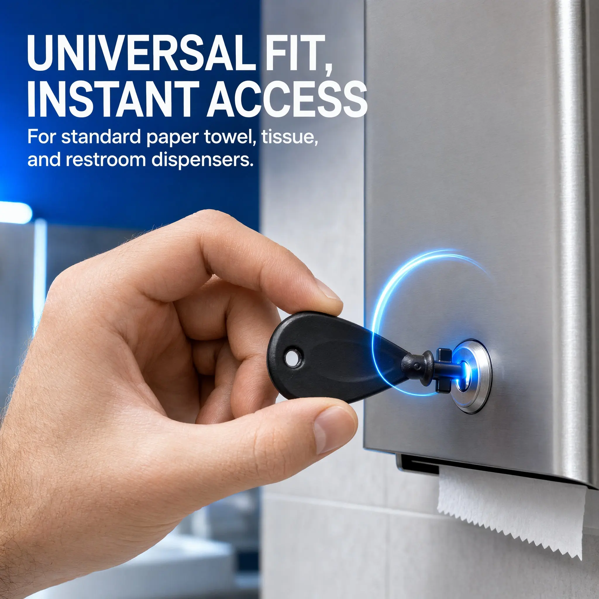 ABS Paper Towel Dispenser Key Replacement Tissue Holder for Commercial Toilet Paper Dispensers Quick Opening Dispenser Key