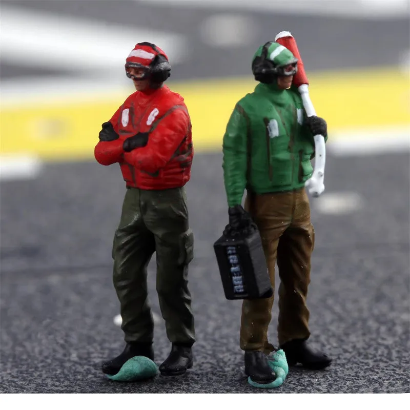 1:72 نموذج 6 قطعة عمل الشكل البحرية الأمريكية الطائرات الناقل الأرض طاقم التعامل مع العمل الرجال دمية DIY المشهد ملحق عرض المشجعين #6