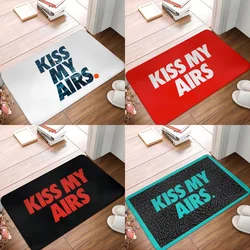 Kiss My Airs Door Mat Funny Letters Bathroom Kitchen Rugs Non Slip Home Bedroom Decor Doorway Washable Carpet Entrance Doormat