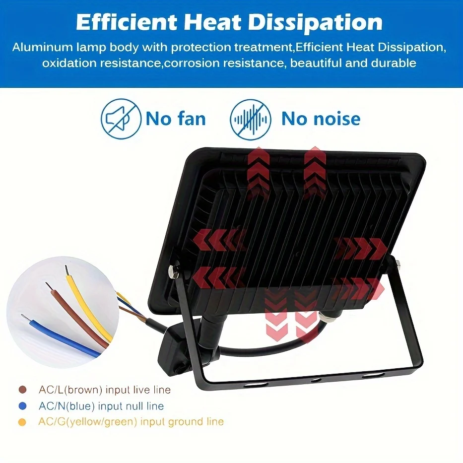 LED Floodlight PIR Motion Sensor Outdoor LED Spotlight100W 50W 30W 20W 10W IP66 Waterproof Wall Light Street Light For Garden