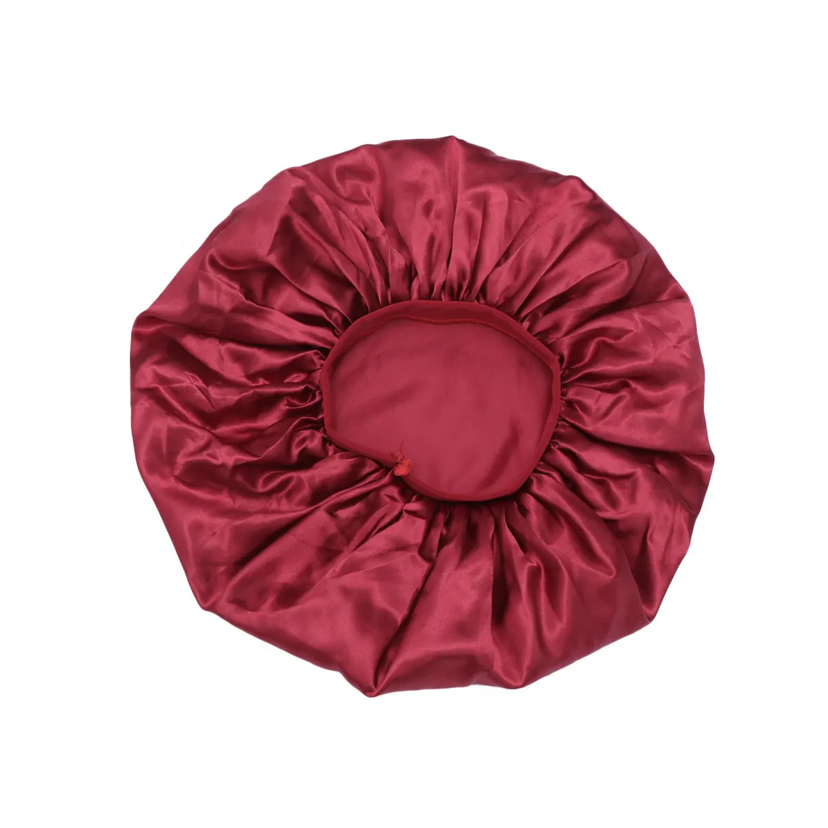 2Pcs Large Elastic Sleeping Caps Hair Care Bonnet for Women Protect Hair Keep Neat Sleep Make Up Wine Red Black
