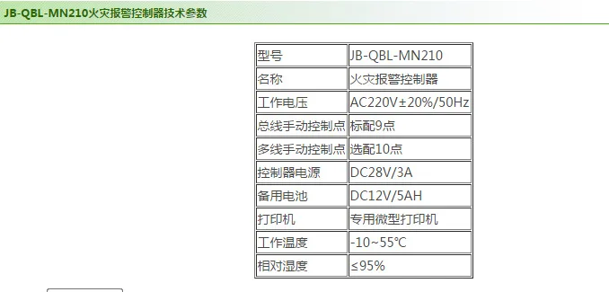Feueralarm-Controller, Host-System für Rauchmelder für Feuerräume JB-QBL-MN210