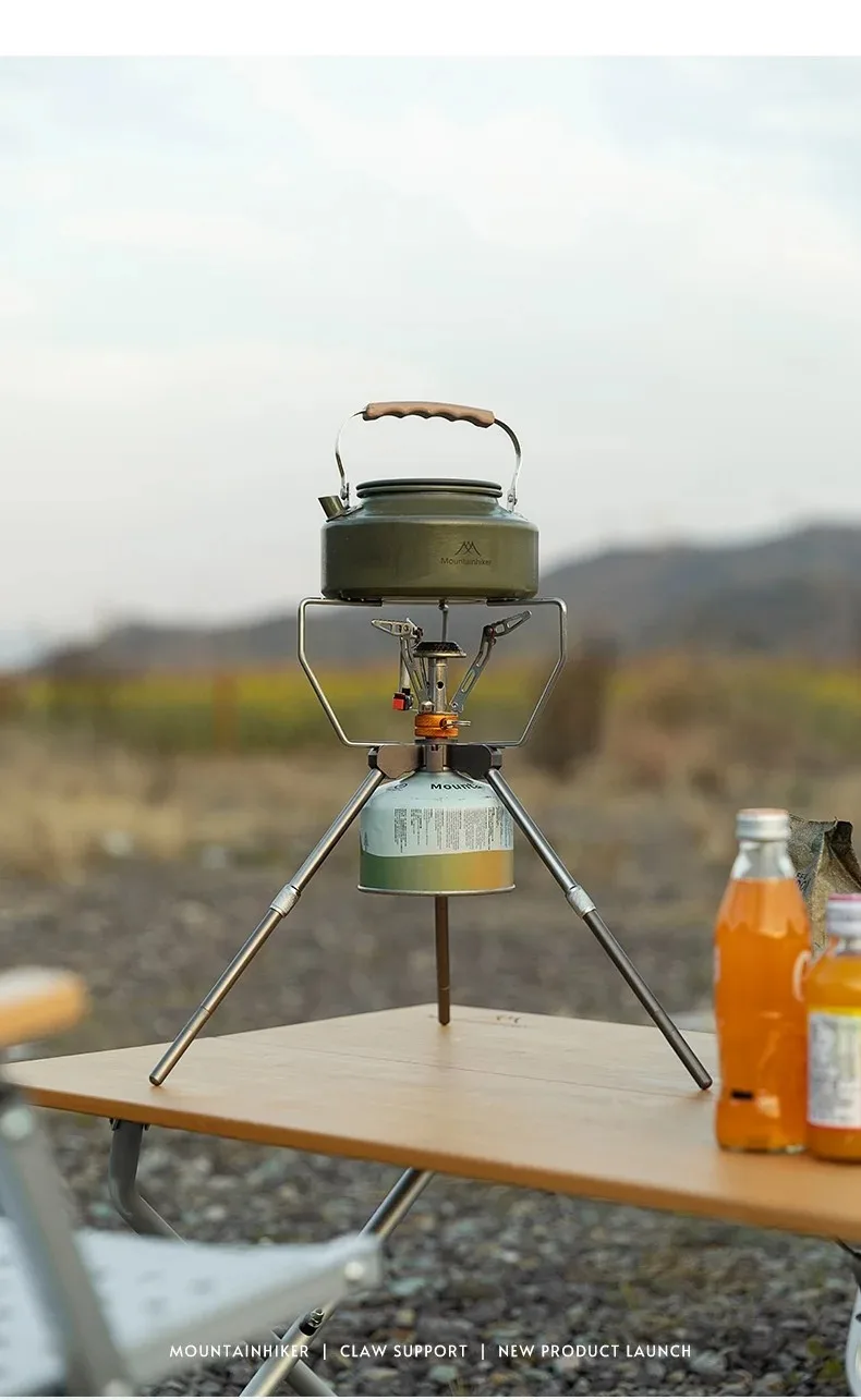 MOUNTAINHIKER Dreibeinhalterung Camping Multifunktions-Kocher-Verlängerungshalterung, Multifunktionaler tragbarer Outdoor-Kocherkopf – Detail 17