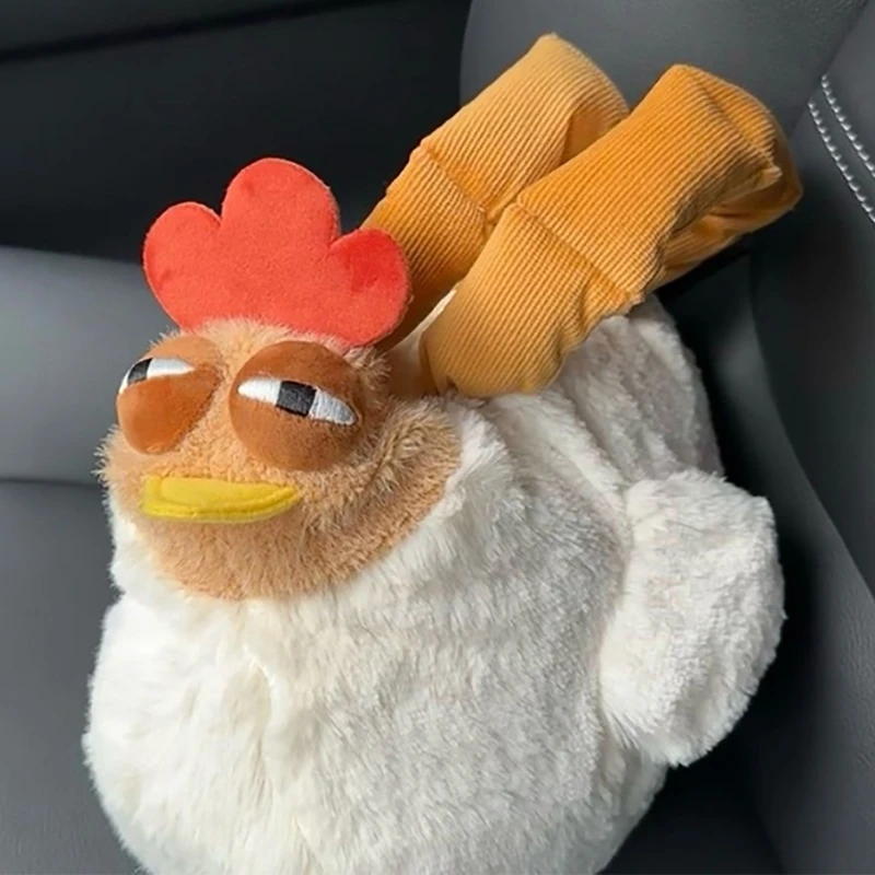 Stilvolle Huhn-Trend-Plüschtasche, Cartoon-Schlafkopf-Tier-Plüschhandtasche für Kinder und Jugendliche, Weihnachtsgeschenke