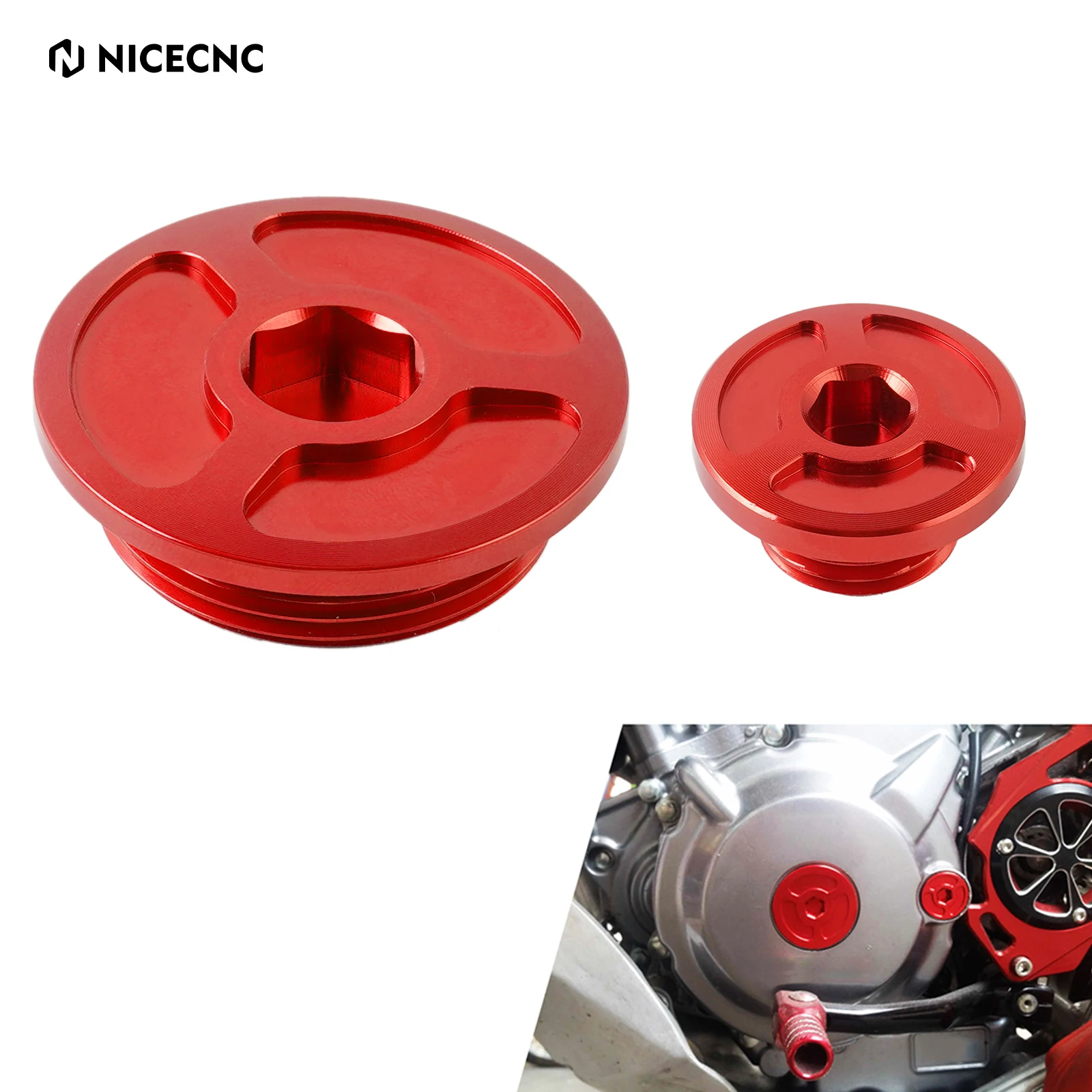 

NICECNC For Honda CRF250L CRF1000L CRF250M CRF250RALLY CRF230F CRF150R 2017 2018 2019 Engine Timing Plugs Bolts Motocross Red