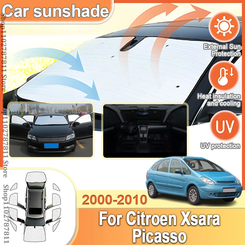 For Citroen Xsara Picasso 2000-2010 Car Sunshades Fully Enclosed Window Visors Sun Protection Heat Protector Auto Accessories