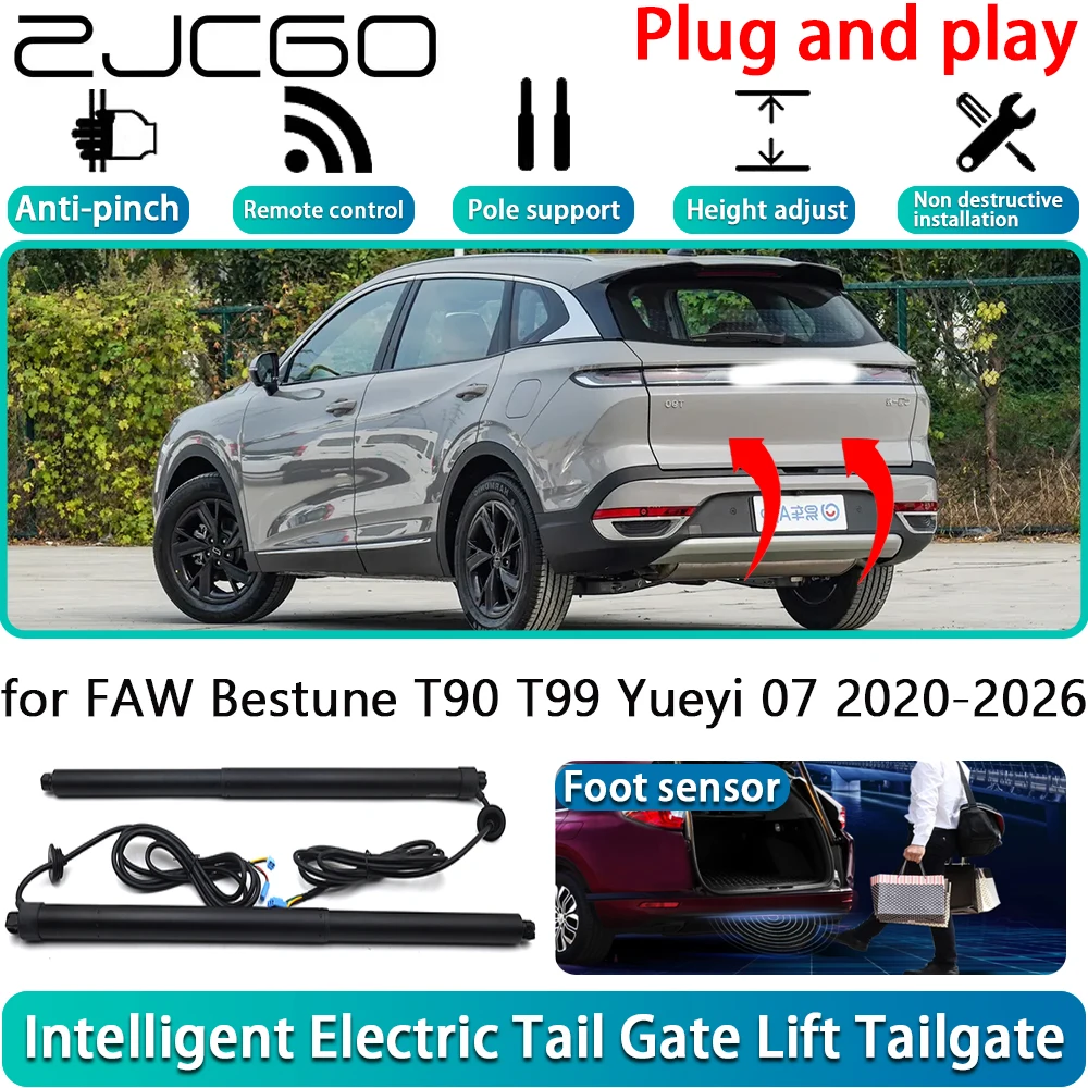

ZJCGO for FAW Bestune T90 T99 Yueyi 07 2020-2026 Car OEM Electric Powered Tailgate Power Liftgate Automatic Tailgate System