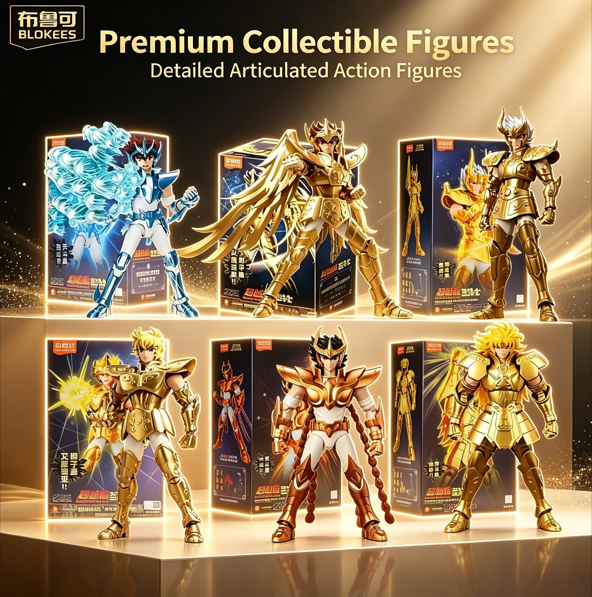 BLOKEES Zodiac Star Knight Assemble Building Block Model Toy Movable Figurine Collectible Present Gift for Hobby Enthusiasts