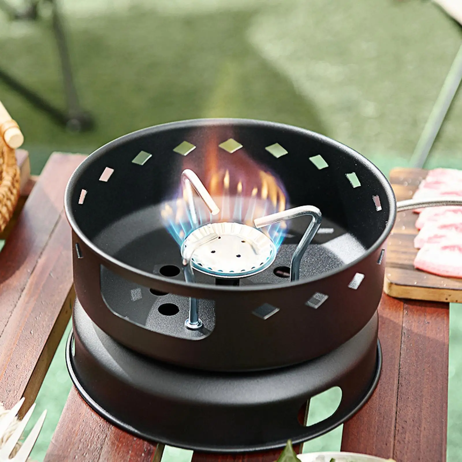 

Windproof Camping Stovetop Portable Burner for Backpacking Hiking Fishing