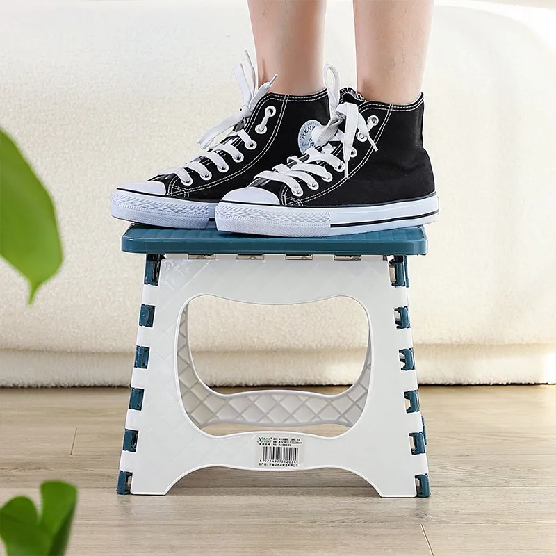 

Small Storage Stool Portable Folding Stool for Adult Household Mini Bathroom Plastic Thickened Train 150kg Children's