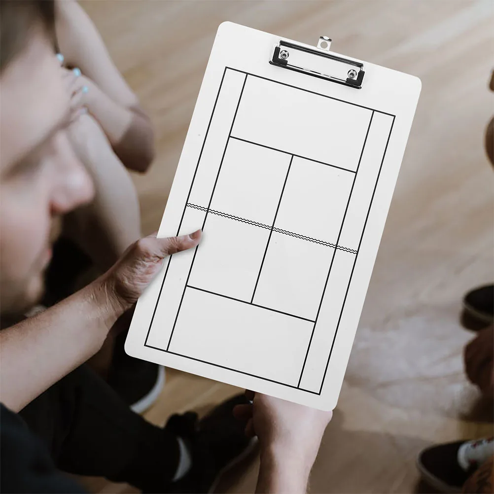 

2pcs Tennis Hockey Dry Erase Coaching Clipboard Whiteboard For Strategy Training Durable Reusable Portable Sports Equipment