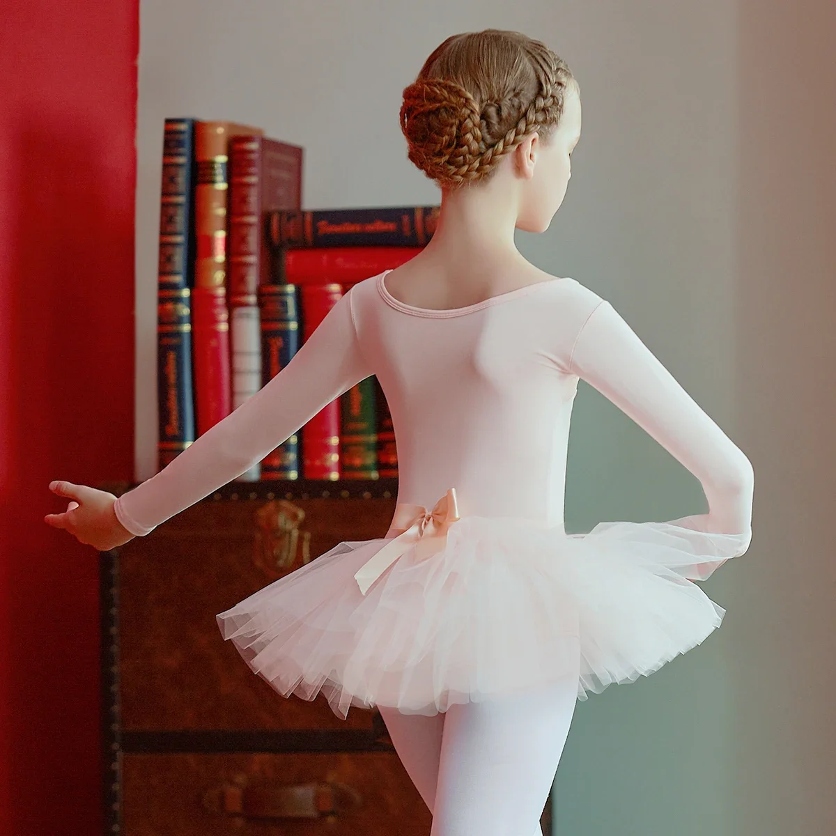 

Girl's Elegant Ballet Dress Short Sleeve Dance Wear Sports Skirt Kids Toddler Gymnastics Practice Dancing leotardos