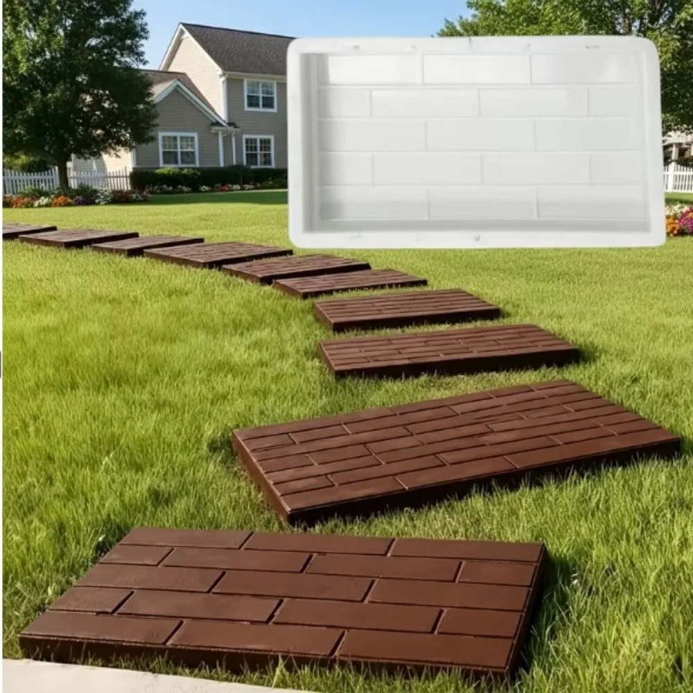 I-Shaped Concrete Paver Molds Long Shape Reusable Pavement Floor Template Non-Slip Easy Release Anti-Slip Floor Tile Template