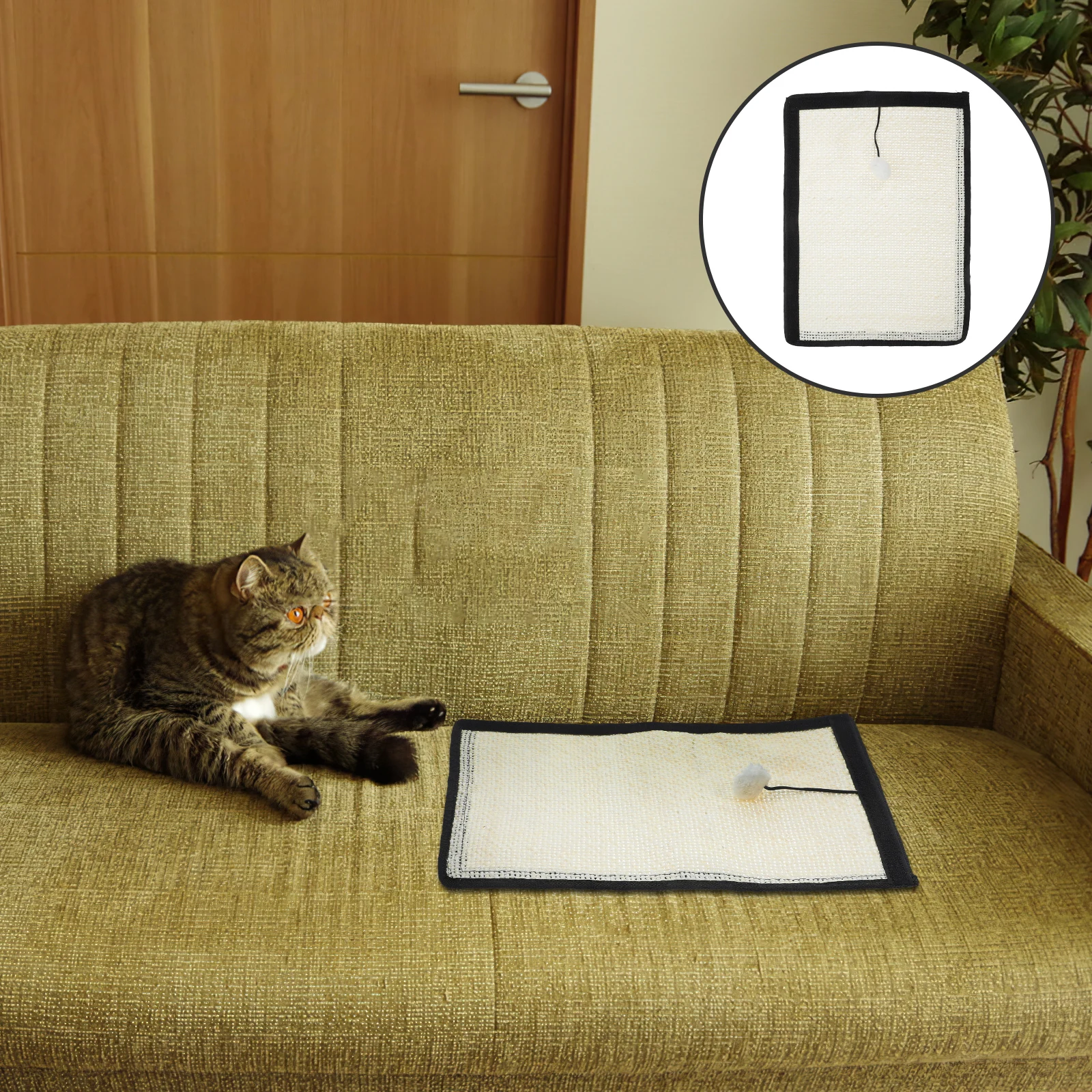 

Sisal For Indoor Pad Cover Claw Resistant Durable Multifunctional Pet Accessory Home Decor Easy Cleaning Corner Scratcher