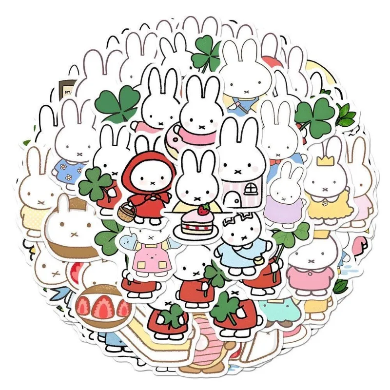 Miffy High Color Value Creative Simple Sticker Cartoon Cute ins Student Hand Account Journal Decorative DIY Sticker Award Gift view 5