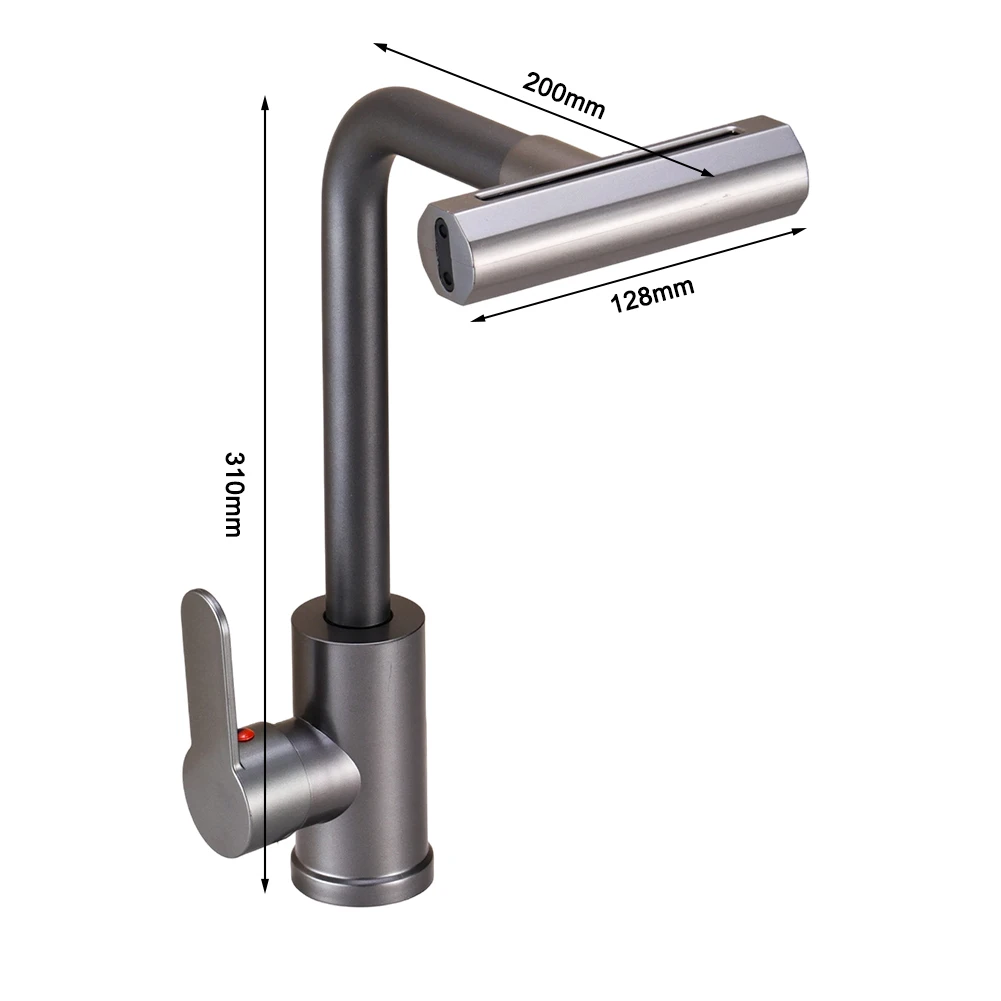 360 Degree Swivel Stainless Steel Kitchen Tap with Pull Out Extendable Reach and Four Jet Modes for Sink Compatibility