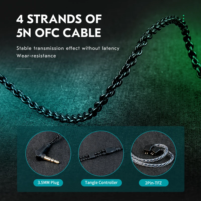 CCZ BC01 PRO DD&BA Earphones In-Ear HiFi Wired Headphones With Detachable Cable Microphone Stereo Bass Music Headset For Gifts