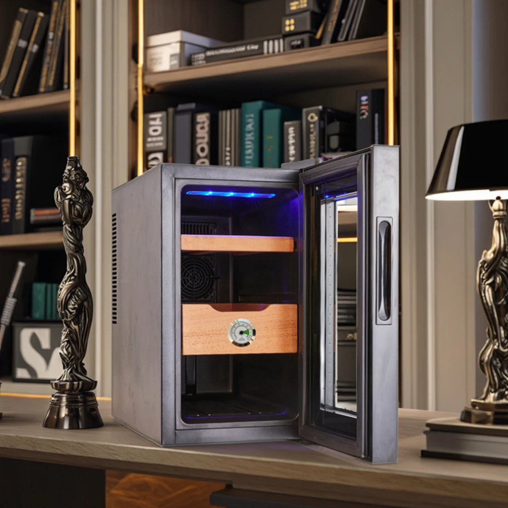 Refrigerator Wine Cooler Chiller Cigar Humidor Cabinet Freestanding Compact Wine Fridge