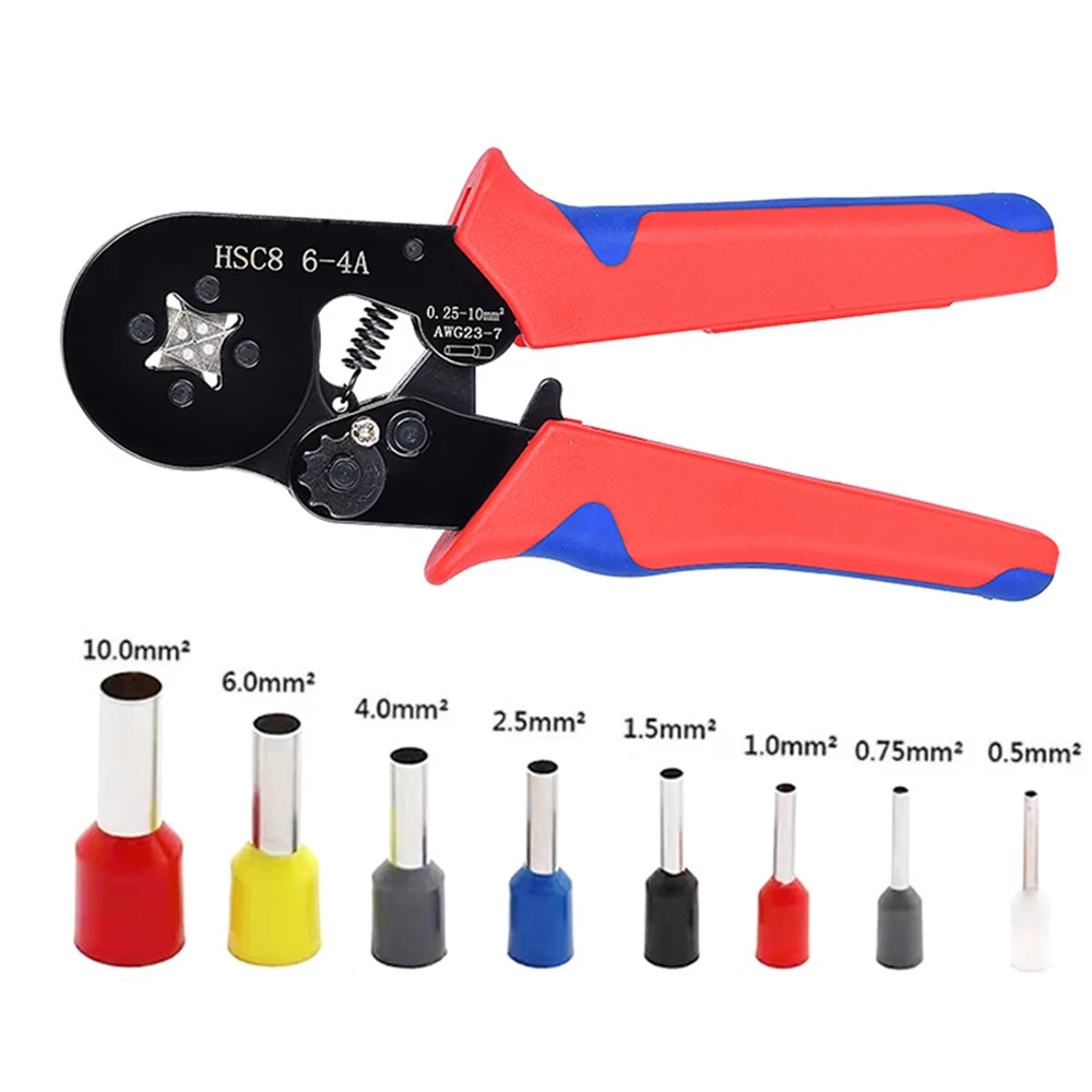 

0.25-10mm² Multifunctional Ratchet Wire Crimping Pliers Mini Adjustable Ratchet Electrician Square Ratchet Wire Crimping Pliers