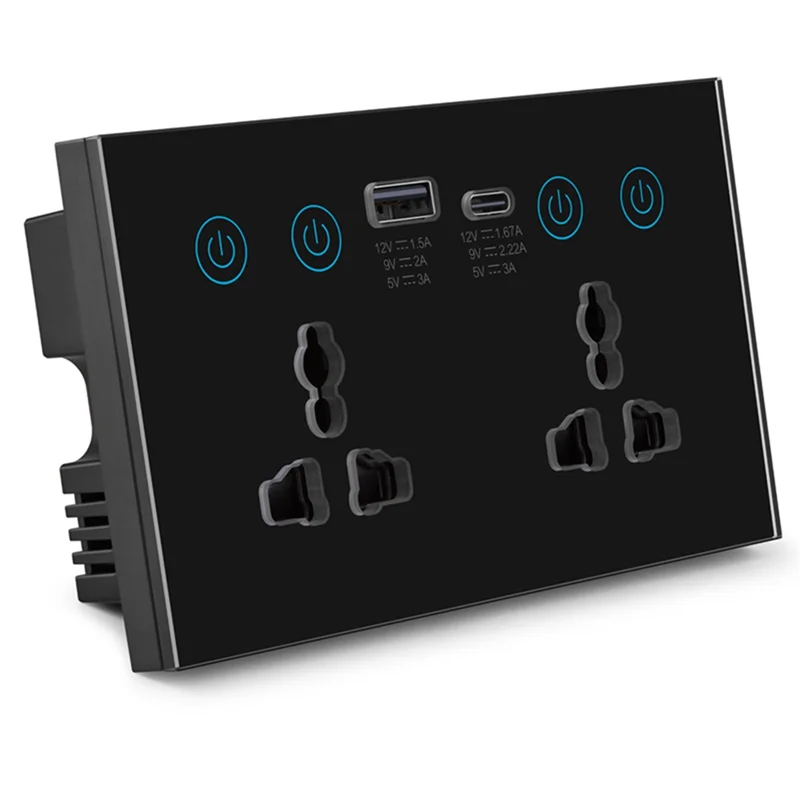 

A20F-EU UK US Universal Plug Tuya Smart Socket Switch With USB And Type-C Port Outlet Smart Life