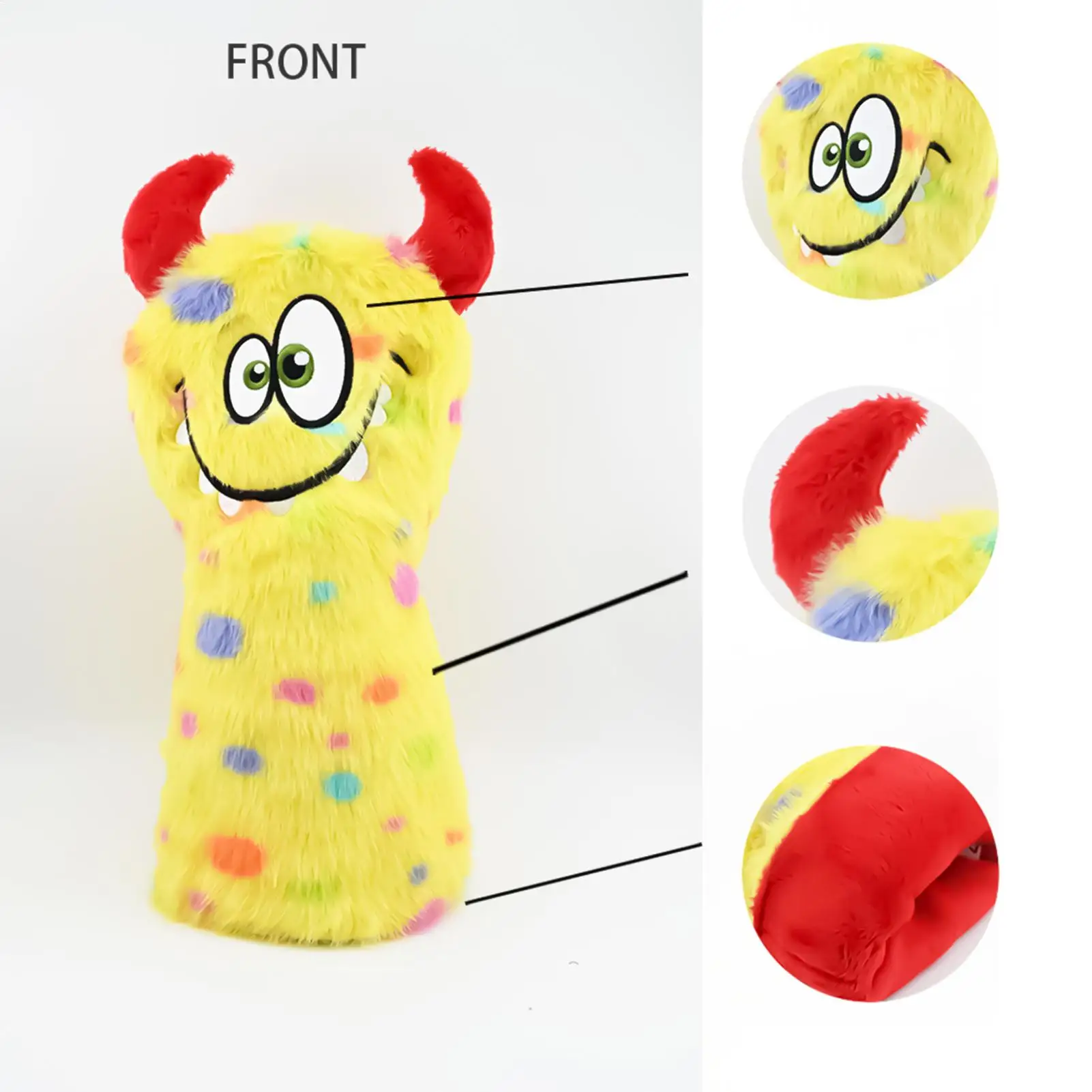 Head Covers For Golf Clubs Funny Protective Plush Headcover Fairway Wood Head Covers For Outdoor Sports Course Driving Practice view 5