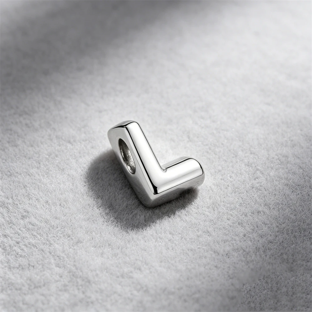 A-Z Alphabet Charms Bead 925 Sterling Silver LOVE Name Letter Fit Original Bangle Bracelet Necklace DIY Dangle Jewelry Gift