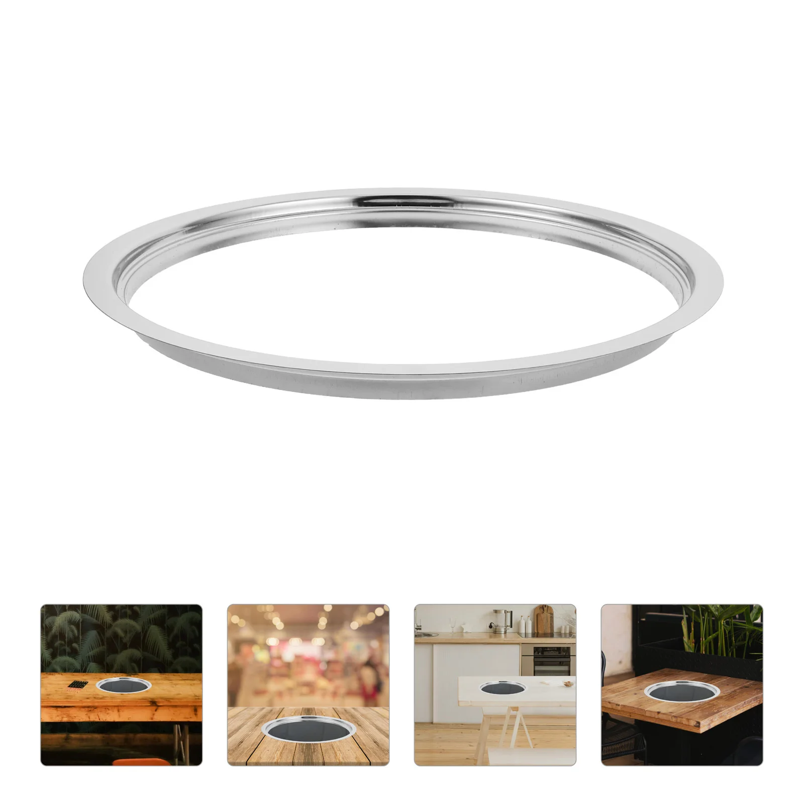 

Stainless Steel Hot Pot Ring Table Hole Cooker Base Adapter Induction Stove Heat Diffuser Cookware Stabilizer Kitchen Accessory