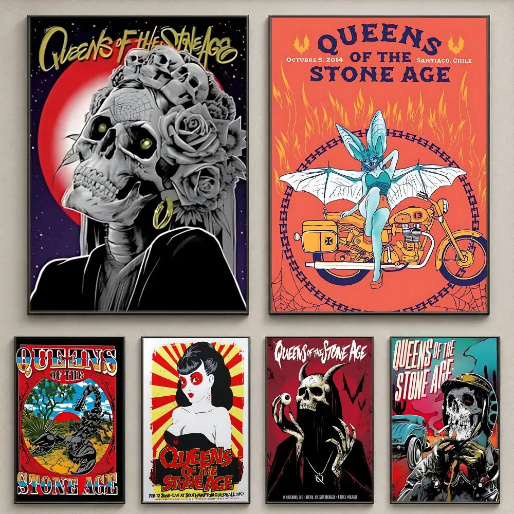 band Queens Of The Stone Age Poster Poster Large Unframed Wall Art Modern Minimalist Decor Print for Living Room Home