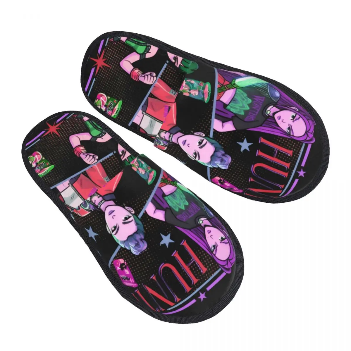 مخصص Kpop شيطان هنتر هانتريكس الفتيات لينة رغوة الذاكرة شبشب منزل المرأة دافئ دافئ المضادة للانزلاق النعال