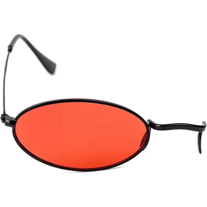 2/3 pçs personagem adulto óculos monoculares vermelhos e correntes de óculos alastor chifres clipe adereços ao ar livre trajes acessórios de halloween