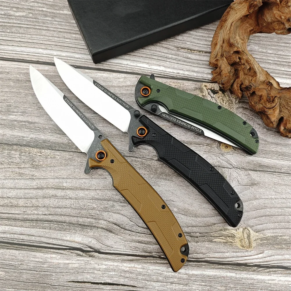 

Safety Pocket Flipper Folding Knife D2 Blade G10 Handles Utility Tactical Knives Outdoor Military Self-defense EDC Multitool