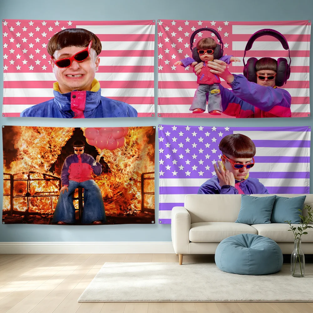 Singer O-Oliver T-Tree Funny Flag Polyester Banner Flags For Party Club Outdoor Interior Wall Paper Decoration Banner Fans Gift