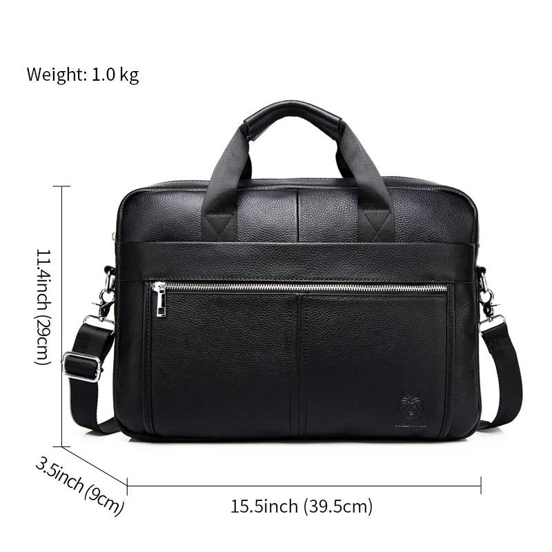 SCHLATUM Genuine Leather Briefcases Hard For Men Luxury Handbags Laptop Briefcase Bags 15.6 Inch Office Bussiness Computer Bag