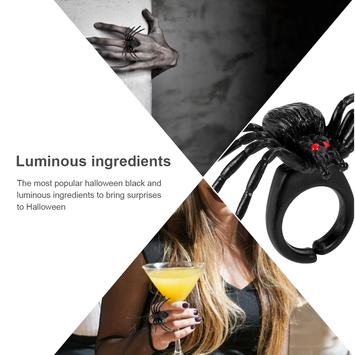 

Halloween rings spider rings finger rings for Halloween party plastic toys Halloween spider rings