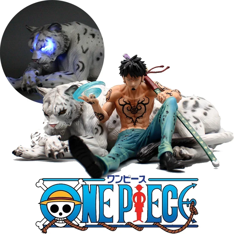 

One Piece Figurine Gk Snow Leopard Luo Sitting Posture Seven Martial Sea Trafalgar Garo Hang Sea King Model Statue Surroundings